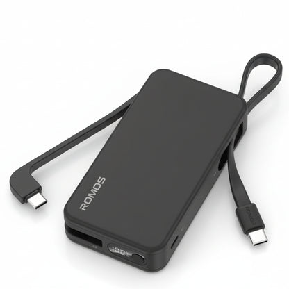MOMAX 1-Power Vital+ Power Bank 10000mAh With 2 Built-In USB-C Cables