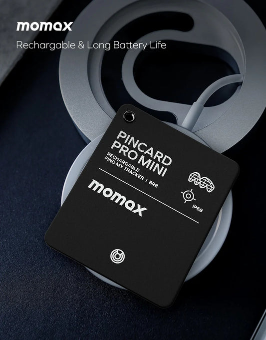 MOMAX PinCard Pro Mini Rechargeable Find My Locator