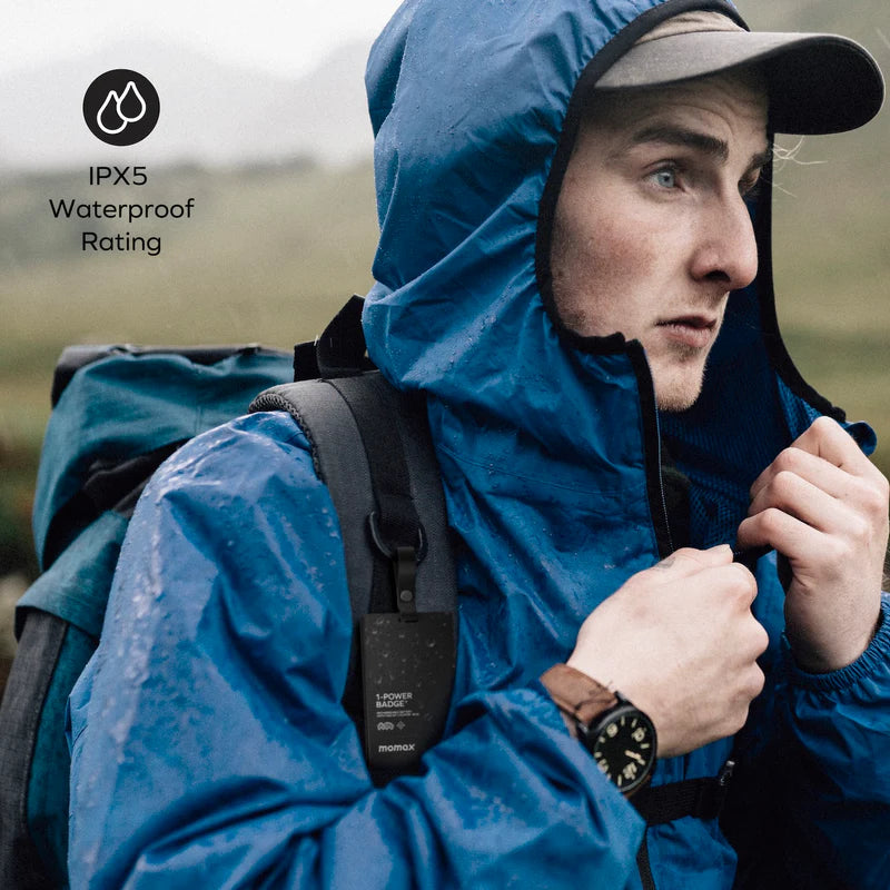 MOMAX 1-Power Badge+ Emergency Power Bank With Find My Locator