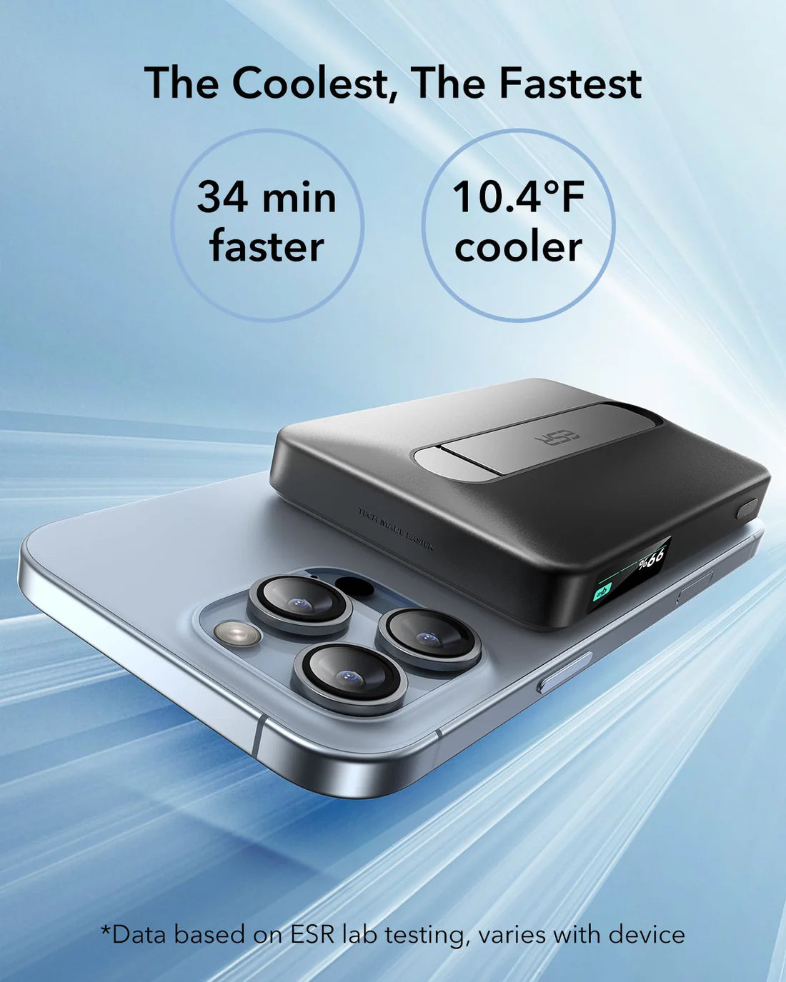 ESR Qi2 MagSlim Kickstand Power Bank (10000 mAh)