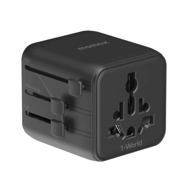 MOMAX 1-World Universal Travel Charger with Dual AC