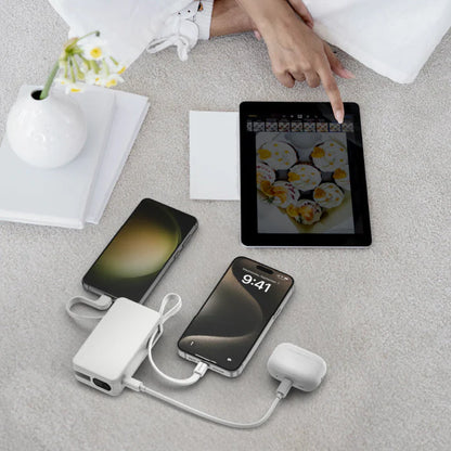 MOMAX 1-Power Vital+ Power Bank 10000mAh With 2 Built-In USB-C Cables